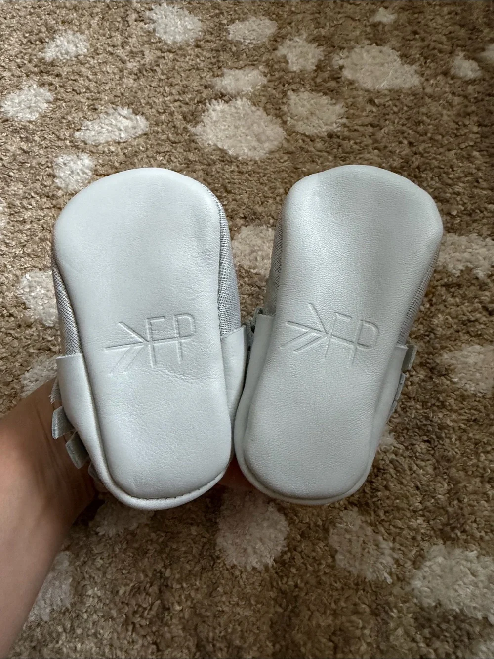 Freshly Picked Gray Moccasins Size 3